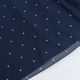 Polka dot v neck smocked contrast cami midi dress