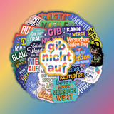 25 Stück Aufkleber mit inspirierenden Sprüchen