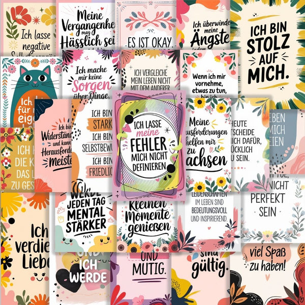 25 Stück Aufkleber mit inspirierenden Sprüchen