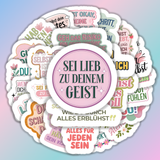 25 Stück Aufkleber mit positiver Energie und inspirierenden Sprüchen