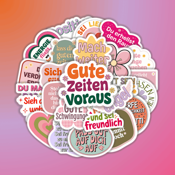 25 Stück Aufkleber mit inspirierenden Sprüchen