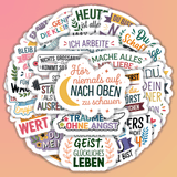 25 Stück Aufkleber mit inspirierenden Sprüchen