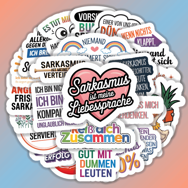 25 Stück Aufkleber mit inspirierenden Sprüchen