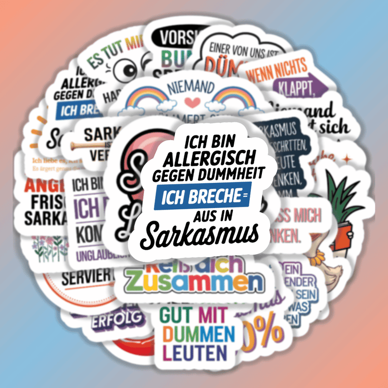 25 Stück Aufkleber mit inspirierenden Sprüchen
