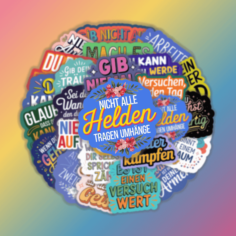 25 Stück Aufkleber mit inspirierenden Sprüchen