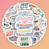 25 Stück Aufkleber mit inspirierenden Sprüchen