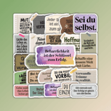 25 Stück Aufkleber mit inspirierenden Sprüchen