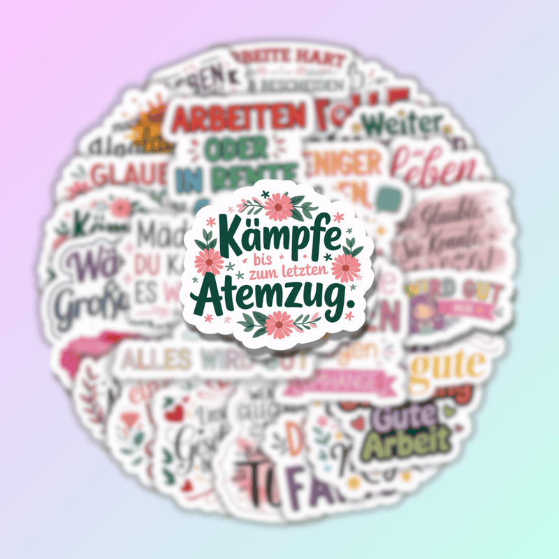 25 Stück Aufkleber mit inspirierenden Sprüchen