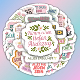 25 Stück Aufkleber mit positiver Energie und inspirierenden Sprüchen