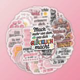25 Stück rosa Motivationsaufkleber im niedlichen Stil