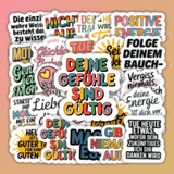25 Aufkleber mit inspirierenden Sprüchen