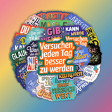 25 Stück Aufkleber mit inspirierenden Sprüchen