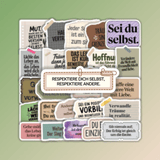 25 Stück Aufkleber mit inspirierenden Sprüchen