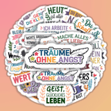 25 Stück Aufkleber mit inspirierenden Sprüchen