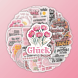 25 Stück rosa Motivationsaufkleber im niedlichen Stil