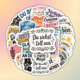 25 Stück Aufkleber mit inspirierenden Sprüchen