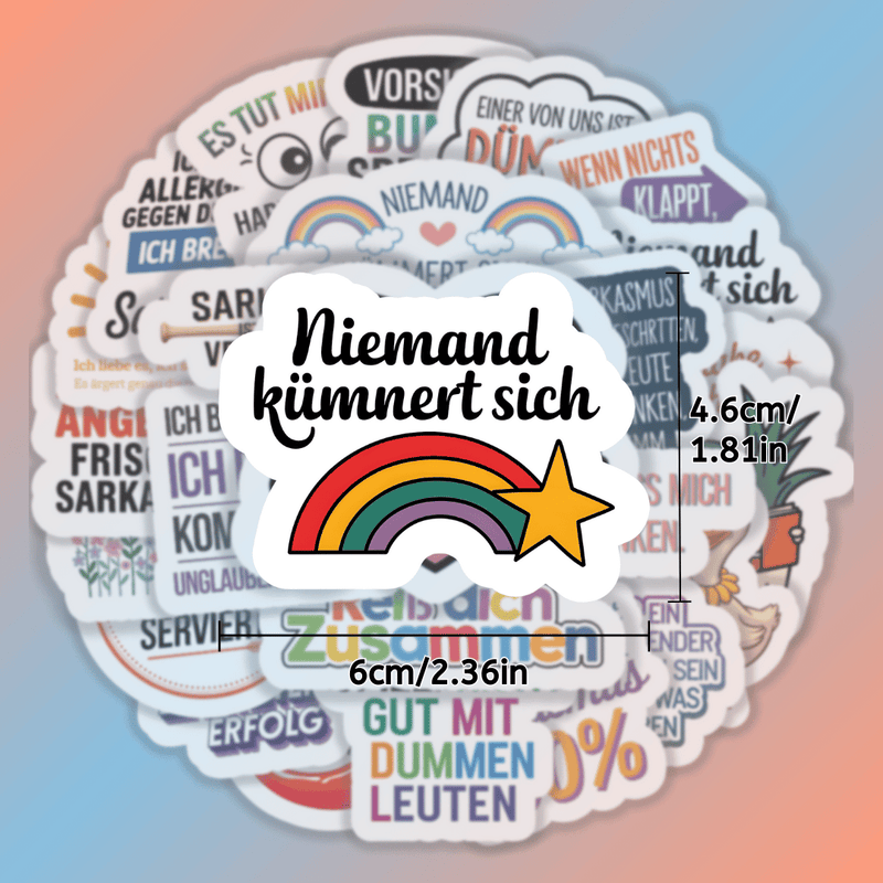 25 Stück Aufkleber mit inspirierenden Sprüchen