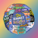 25 Stück Aufkleber mit inspirierenden Sprüchen