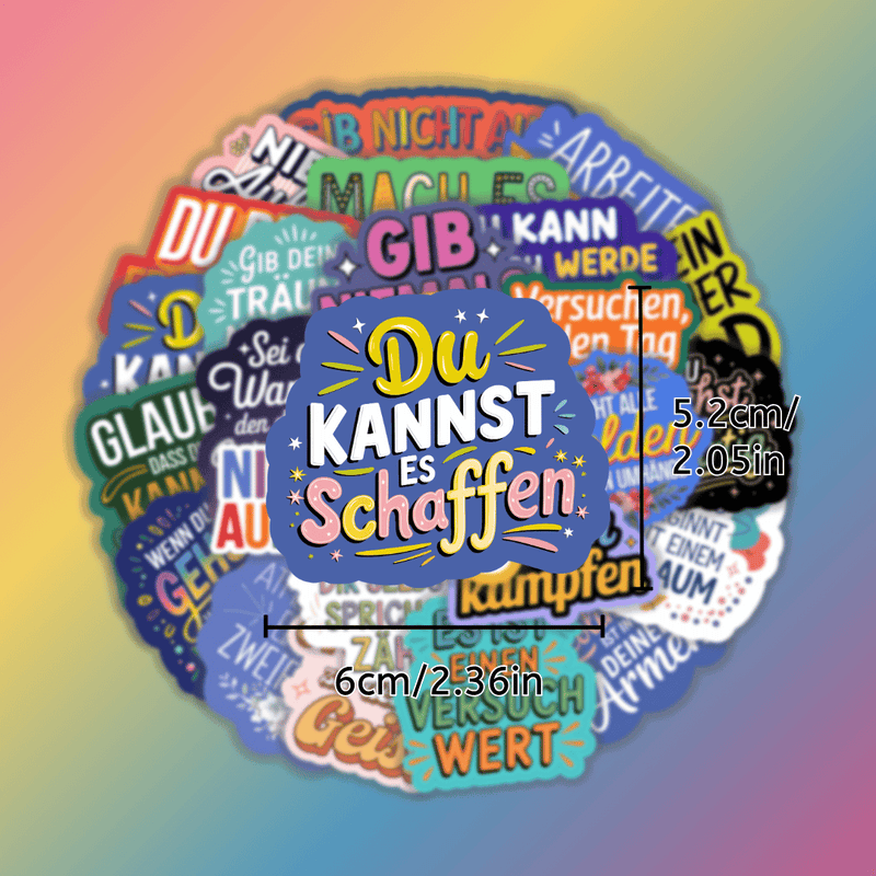 25 Stück Aufkleber mit inspirierenden Sprüchen