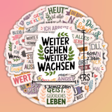 25 Stück Aufkleber mit inspirierenden Sprüchen