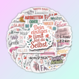 25 Stück Aufkleber mit inspirierenden Sprüchen
