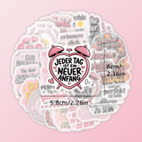 25 Stück rosa Motivationsaufkleber im niedlichen Stil
