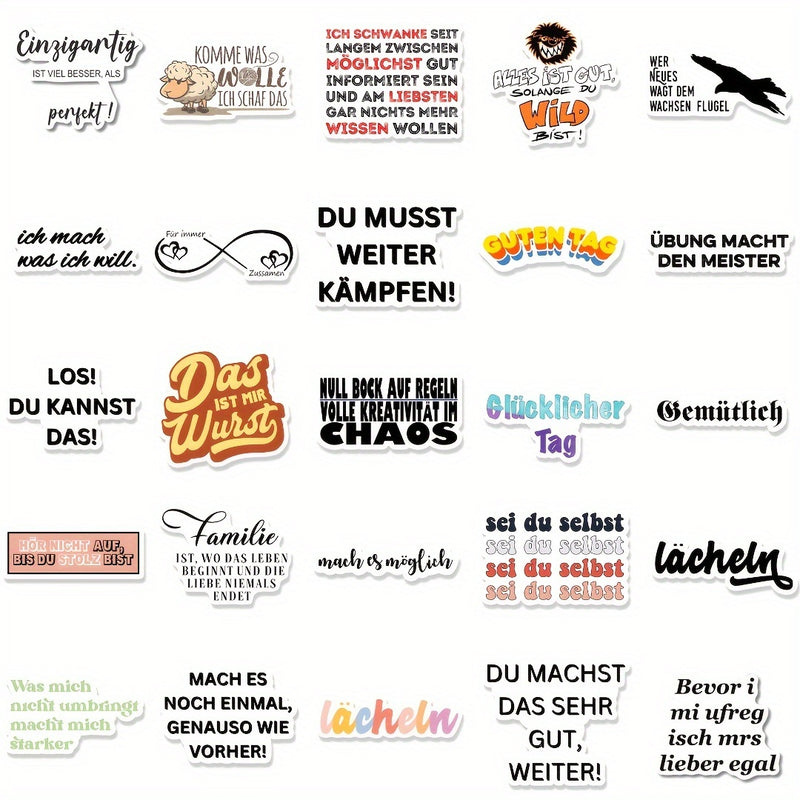 50 Stück Aufkleber mit sarkastisch-humorvollem Thema
