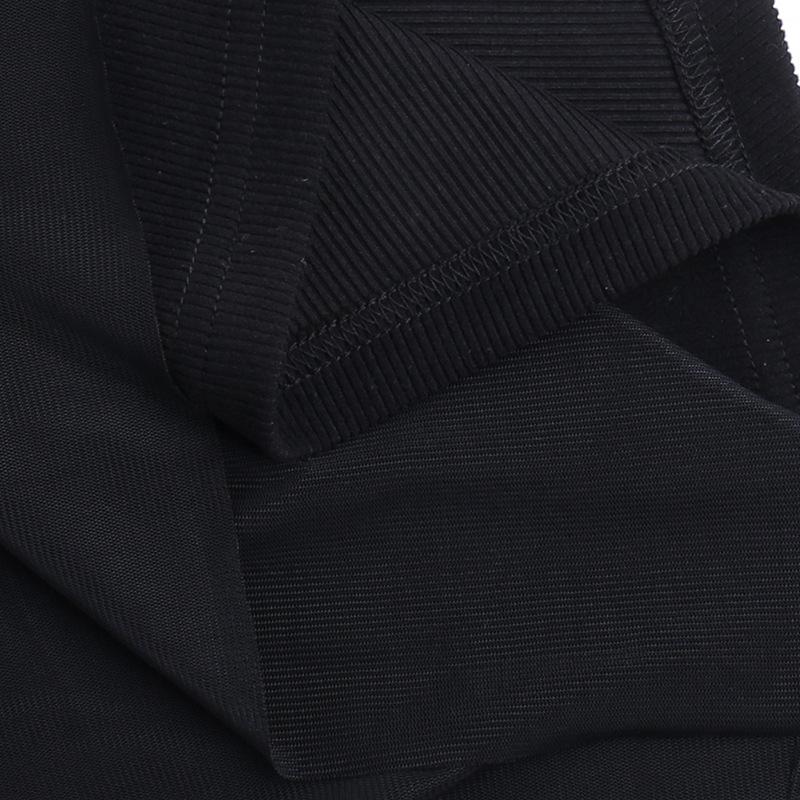 Vestido largo camisola sin espalda con cuentas y cuello en U de malla 