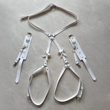 Porte-jarretelles en cuir PU avec nœud papillon décoratif