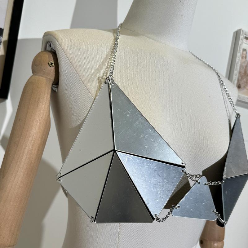 Top con cuello en V, halter, hueco y espalda descubierta 