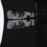 Long sleeve round neck cross print top