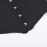 Haut caraco uni à boutons et col en V avec ourlet en dentelle 
