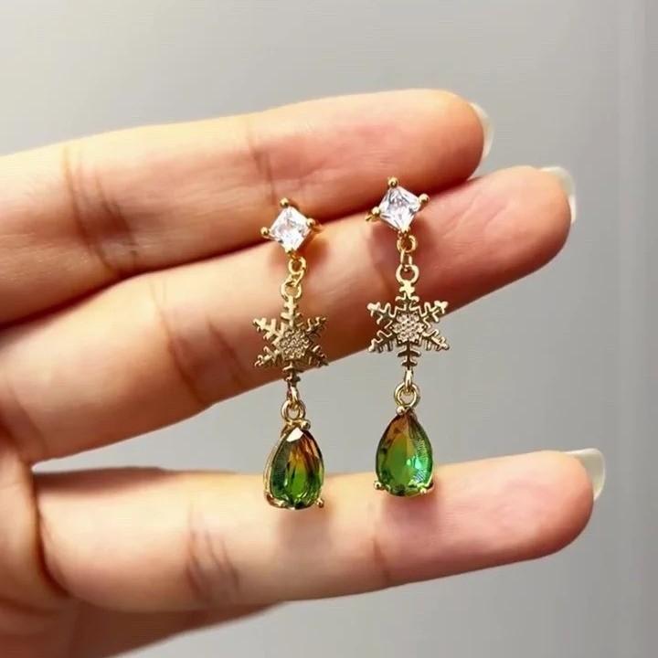 Irregular pendant christmas tree decor drop earrings