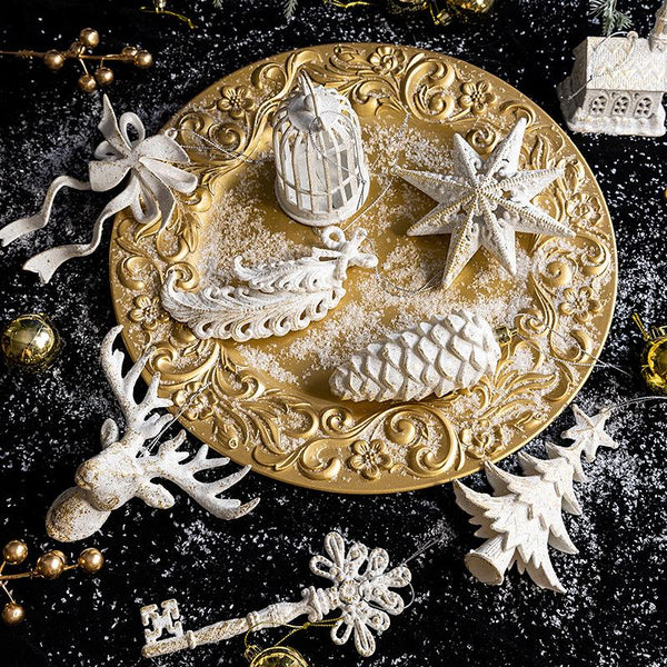 Décoration de sapin de Noël avec nœud blanc