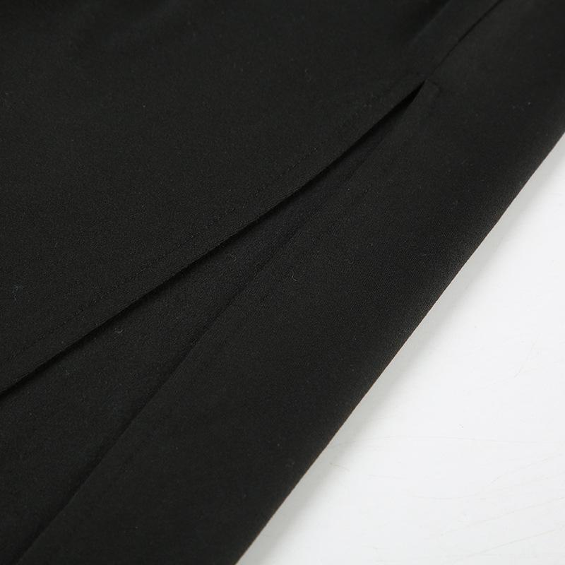 Robe longue fendue en dentelle à col carré et à nouer soi-même 