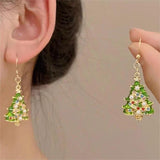 Boucles d'oreilles pendantes en forme de nœud papillon, décoration de sapin de Noël