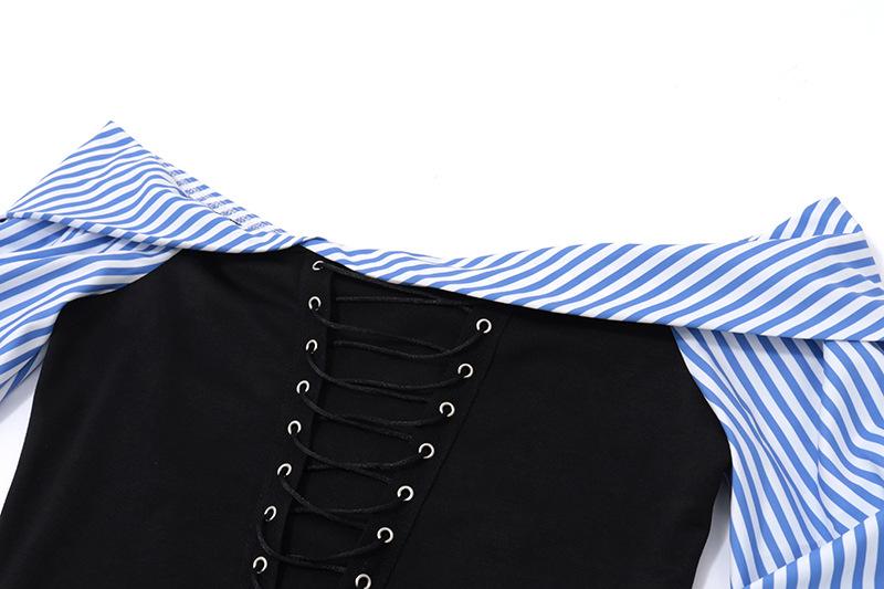 Long sleeve ruched striped off shoulder pant set