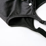 Halter self tie v neck backless solid top