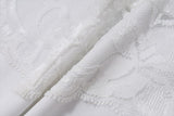 Halter self tie lace hem hollow out mini dress