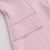 Pink corset backless tube mini dress