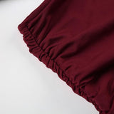 Mini-jupe irrégulière en cuir PU ajouré froncé 