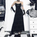 Vestido largo camisola liso con escote en U, estampado cruzado y espalda descubierta 