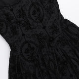 Mini-robe imprimée à ourlet en dentelle et col carré froncé 
