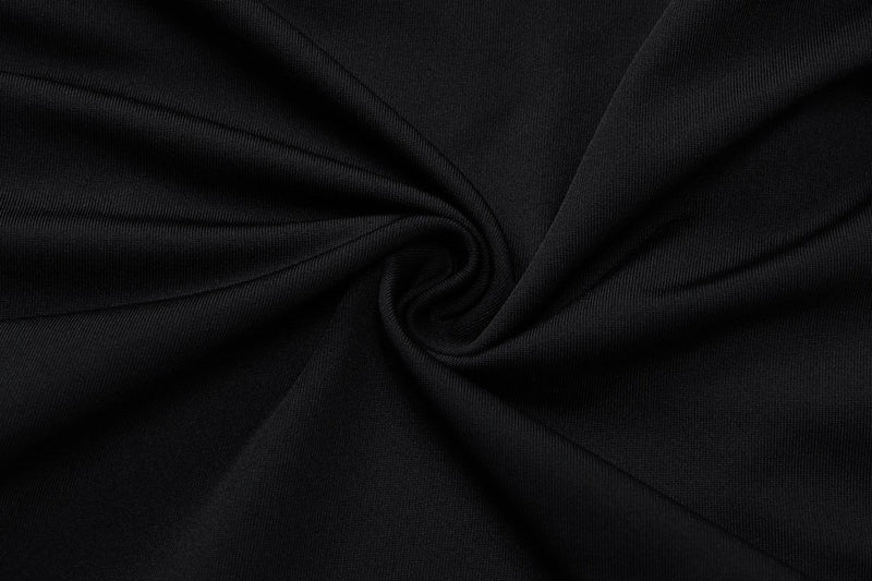 Vestido largo calado de manga larga con hombros descubiertos 