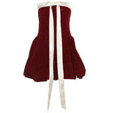 Vestido mini de tubo con espalda descubierta, fruncido y fruncido con lazo 