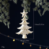 Decoración de árbol de Navidad con lazo blanco