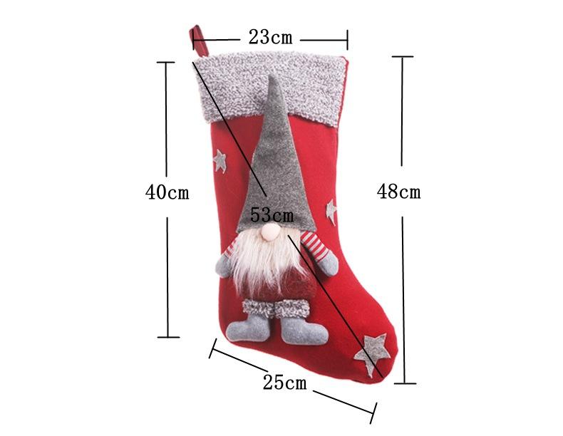 Fluffy no face doll applique socks decor