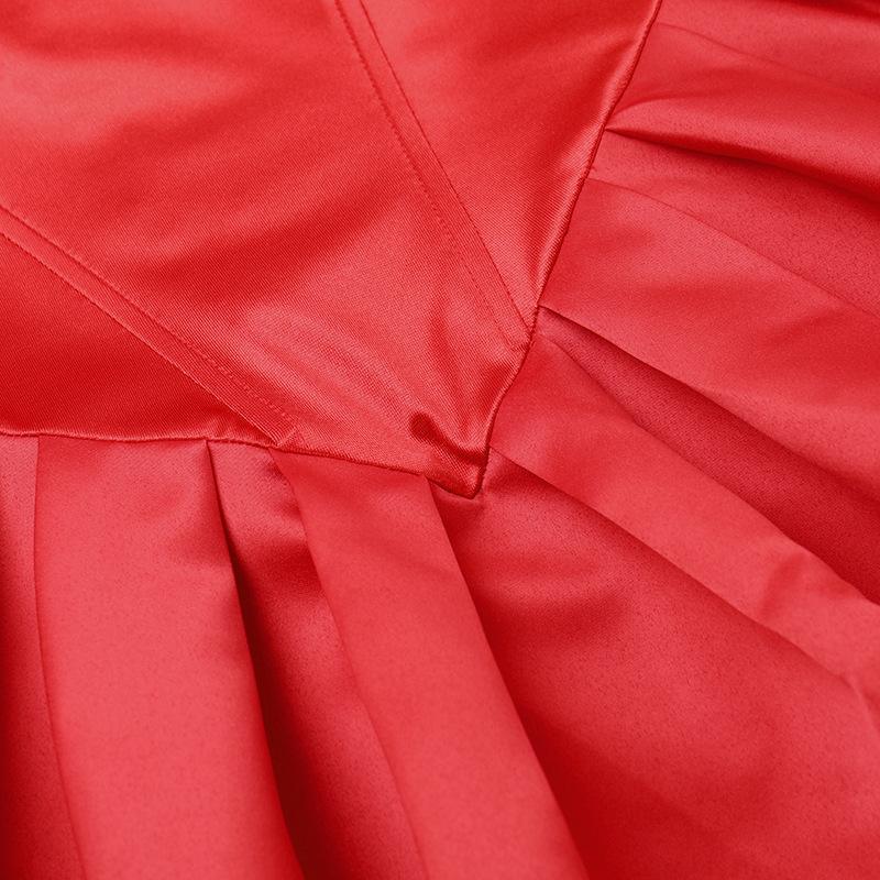 Vestido mini de tubo liso con espalda descubierta y fruncido con cremallera 