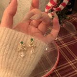 Boucles d'oreilles pendantes en forme de nœud papillon, décoration de sapin de Noël