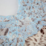 Mini-robe camisole à imprimé léopard, col en V, ourlet en dentelle 